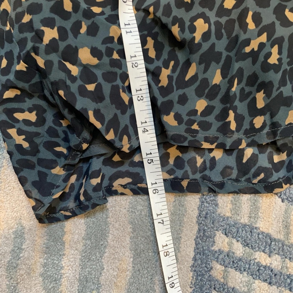 By Anthropologie Skirt Womens Small Black Leopard Print Layered Lined Chiffon - Picture 5 of 6